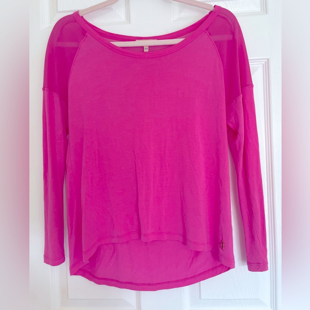 Juicy Couture Hot Pink Long Sleeve Top XS